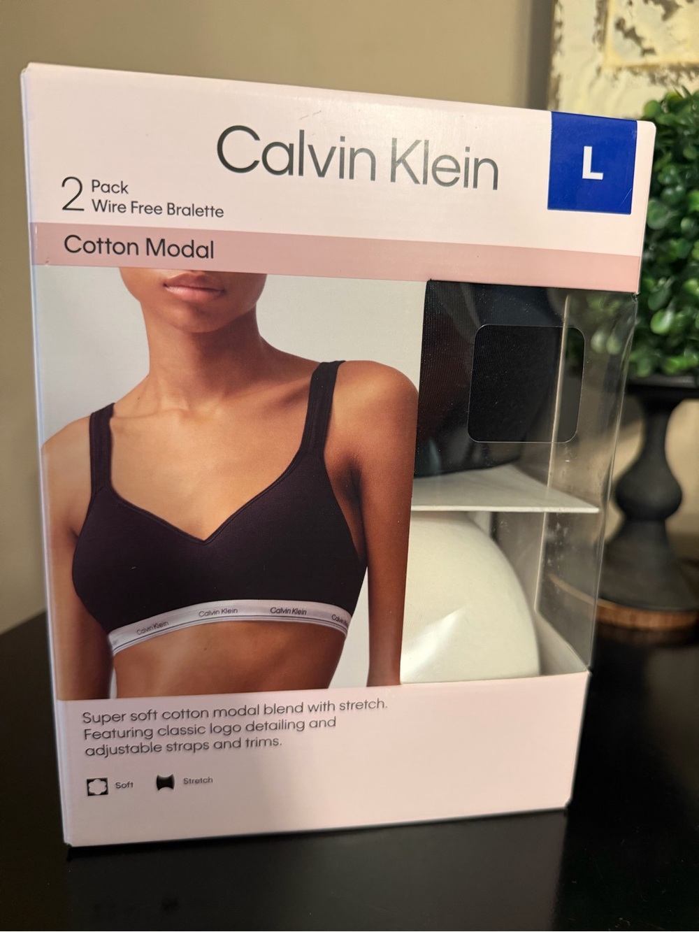 Calvin Klein Cotton-Modal Bralette Set in Black & White ***Never opened***